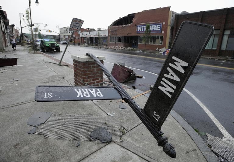 A tornado ripped through downtown Springfield Wednesday. (AP) A tornado ripped through downtown Springfield Wednesday. (AP)