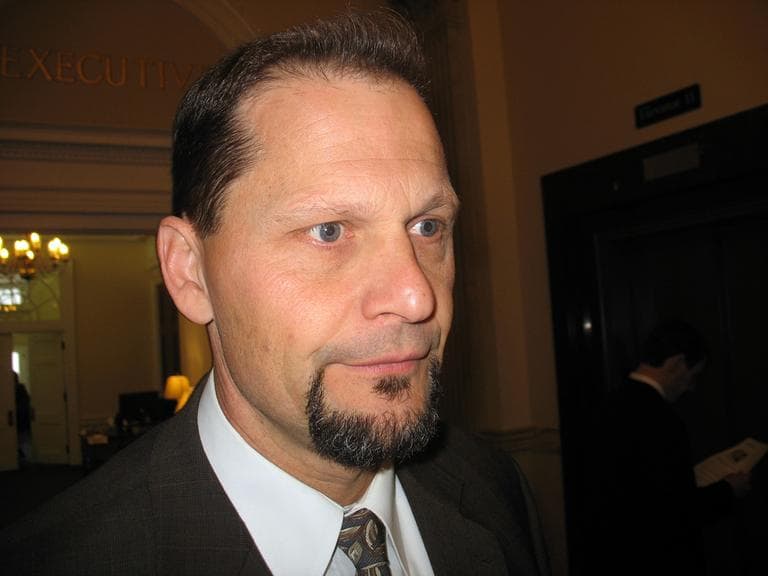 Republican State Sen. Robert Hedlund says power is concentrated among Beacon Hill leadership. (Martha Bebinger/WBUR)