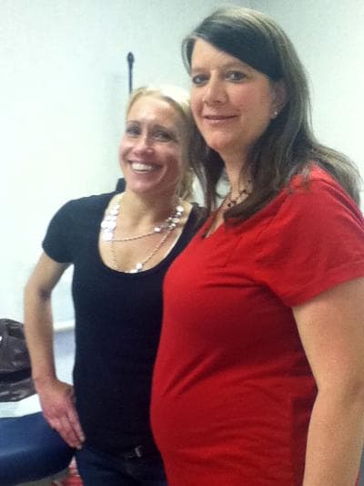 Meghan Hukawicz, left, and Diane Kieras-Ciolkos (Karen Brown/WFCR)