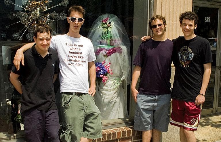 The four members of Asperger's Are Us, from left to right: Ethan Finlan, Noah Britton, "New" Michael Ingemi, and Jack Hanke. (Courtesy Noah Britton)