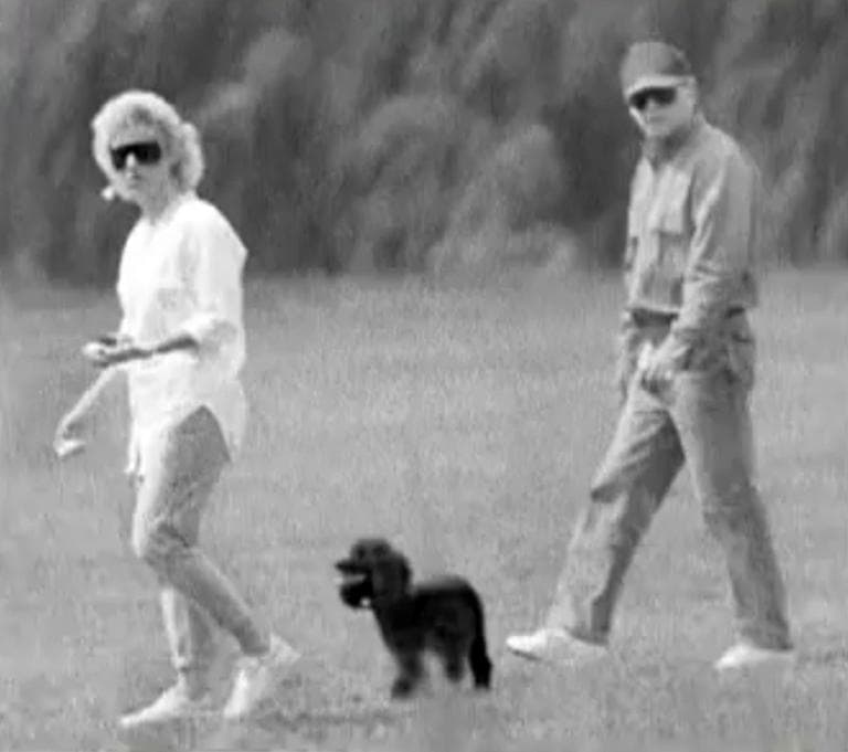 This image from video provided by the FBI shows James "Whitey" Bulger and his long time girlfriend Catherine Greig, shown during a publicity campaign to locate the fugitive mobster. (AP)