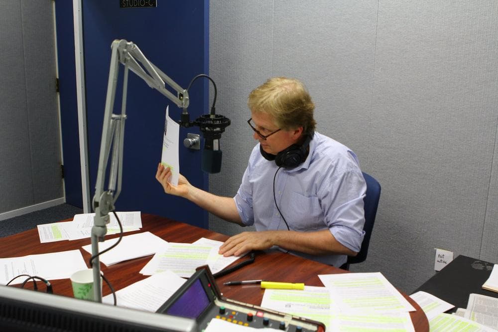 Tom Tom Ashbrook of On Point at WBFO radio studios at WNED, Buffalo June 10, 2011