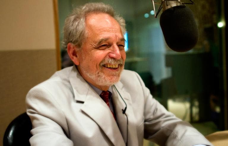 Bob Sable, seen here in the WBUR studios, is retiring later this month after 20 years as the head of the Greater Boston Legal Services. (Jesse Costa/WBUR)