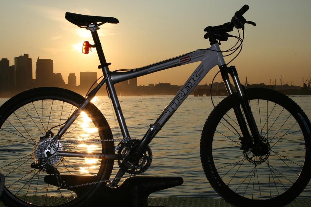 The Boston skyline, as seen from Maverick Street in East Boston. (Global Jet/Flickr)