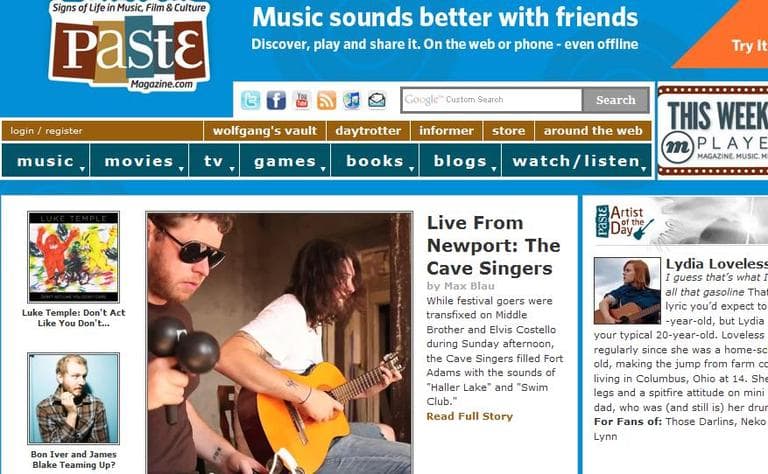 Paste Magazine ended its print operation last summer and now only exists online.