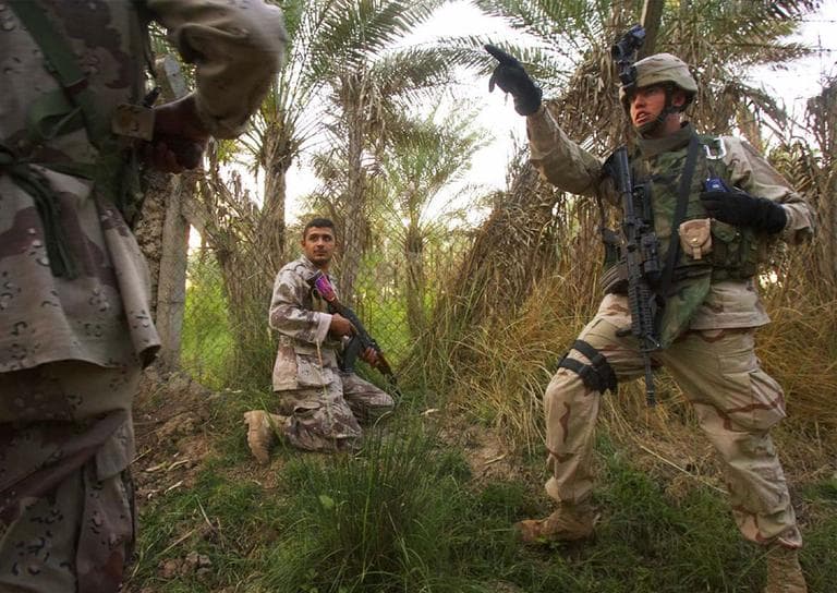 Jim Meeks, at right, in Iraq (Courtesy)