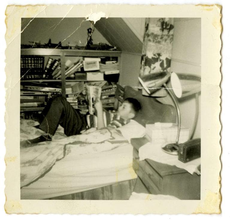A young Michael Ulsan reading &mdash; you guessed it &mdash; "Batman."