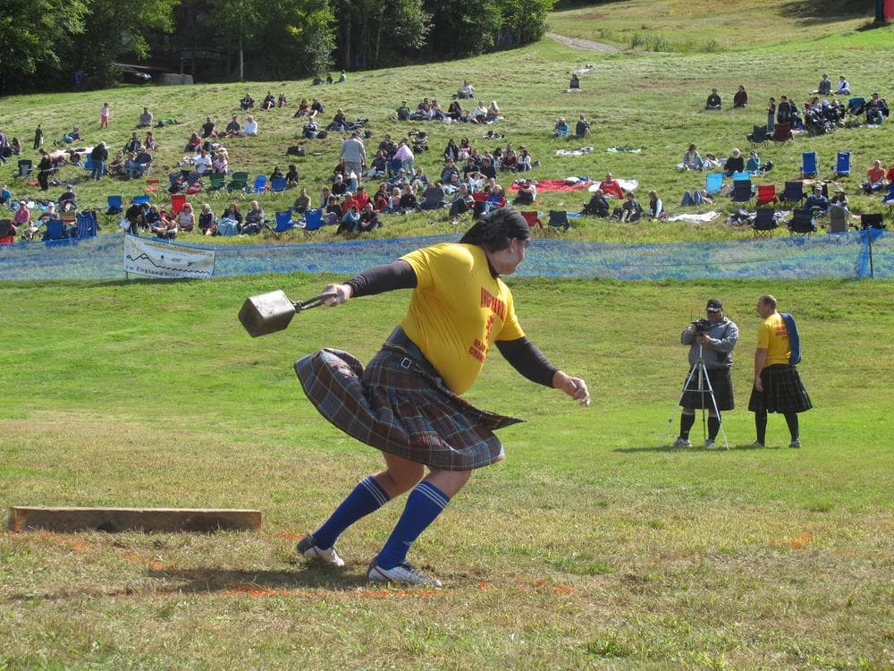 Poland's Sebastian Wenta throws the Weight for Distance.  (Karen Given/Only A Game.)