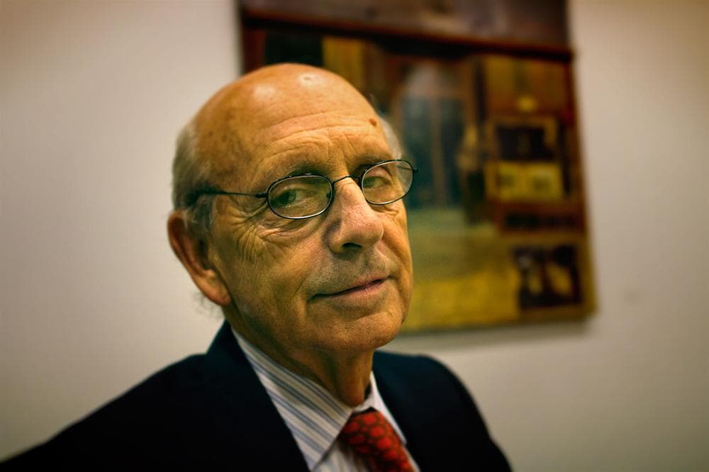 Justice Stephen Breyer at WBUR. (Jesse Costa/WBUR)