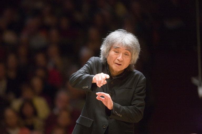 Ozawa conducts the BSO on Nov. 11, 2008. (Courtesy Michael Lutch/BSO)
