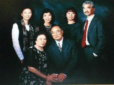 Standing, from left: Betty, Gloria, Cathie and Harry Ong. Seated are the siblings' mother and father. (Courtesy)