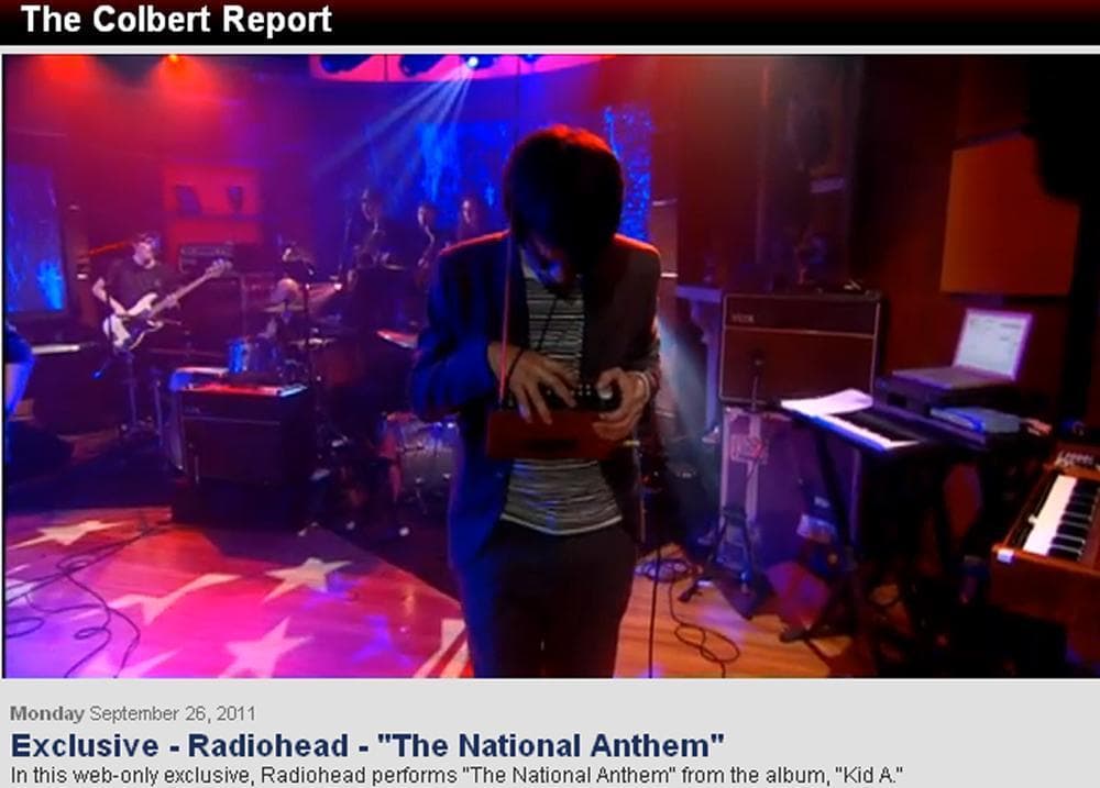 Radiohead Brings On Point To Colbert | On Point