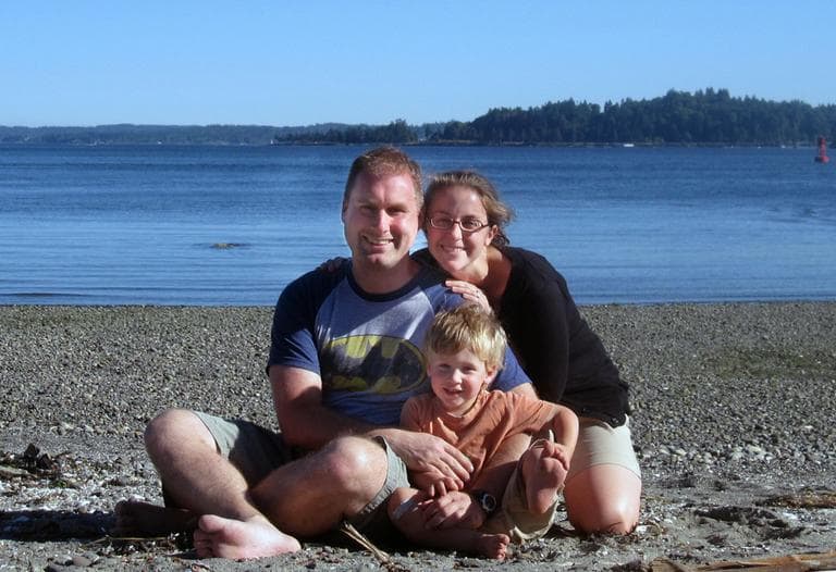 Stephanie Galvani, with husband Jeff Gonksi and son Tom (Courtesy)