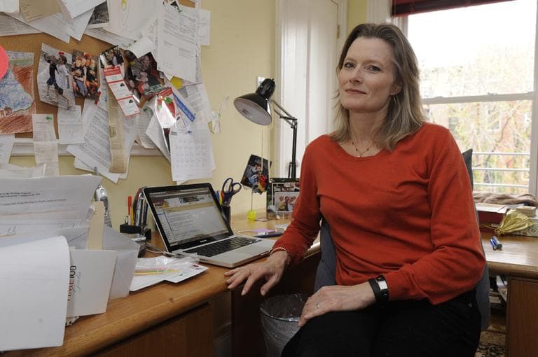 Jennifer Egan, seen here on the office of her home in the New York City borough of Brooklyn, won the Pulitzer Prize for fiction for her novel "A Visit from the Goon Squad," honored for its "big-hearted curiosity about cultural change at warp speed," Monday, Apr. 18, 2011, in New York. (AP)