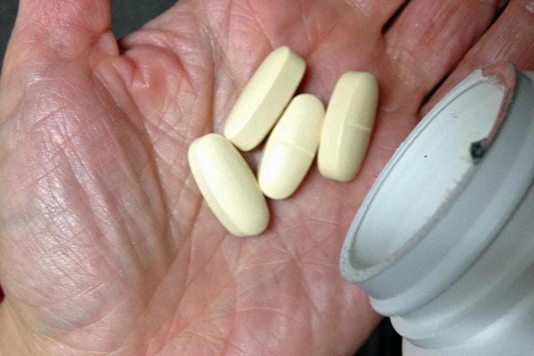 Vitamins photographed Oct. 27, 2011. (Alex Kingsbury/WBUR)