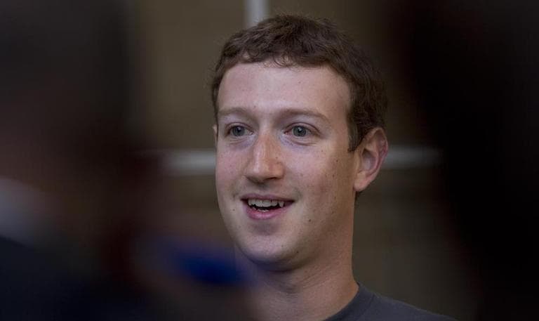 Facebook founder Mark Zuckerberg at MIT in November 2011 (WBUR File)