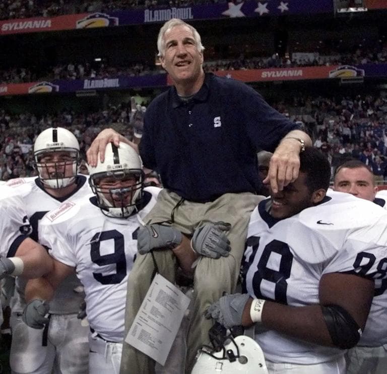 "I'm not sexually attracted to young boys," former Penn State assistant coach Jerry Sandusky told NBC's Bob Costas. (AP Photo/Eric Gay)