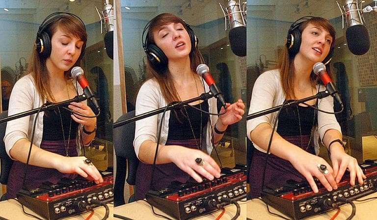 Julia Easterlin describes her performing style as "musical sudoku." (Robin Lubbock/WBUR)