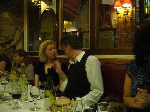 What can you do when your dinner partner can't stop chattering?