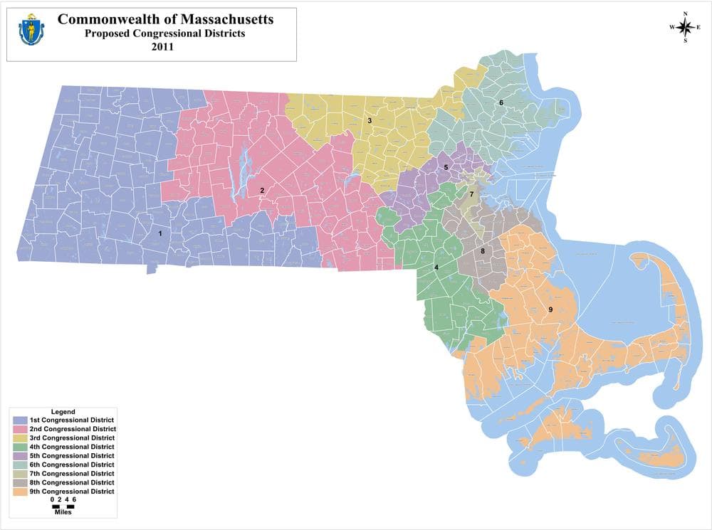 The proposed Congressional districts.