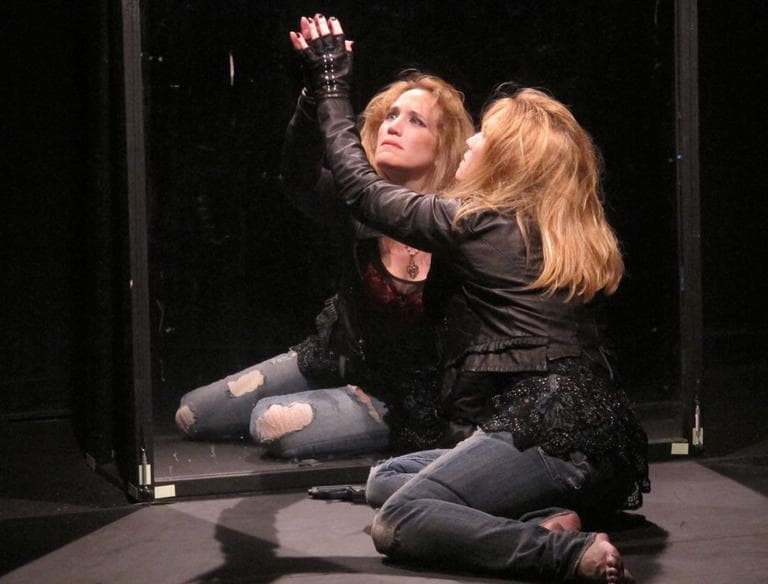 Psych Drama Company founding director Dr. Wendy Lippe takes on a contemporary, psychologically charged spin as the lead role, a lesbian Hamlet. (Andrea Shea/WBUR)