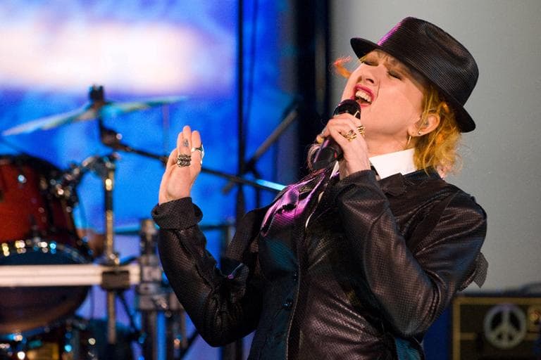 Cyndi Lauper performs on ABC's "Good Morning America" show in New York, Wednesday, June 23, 2010. (AP)