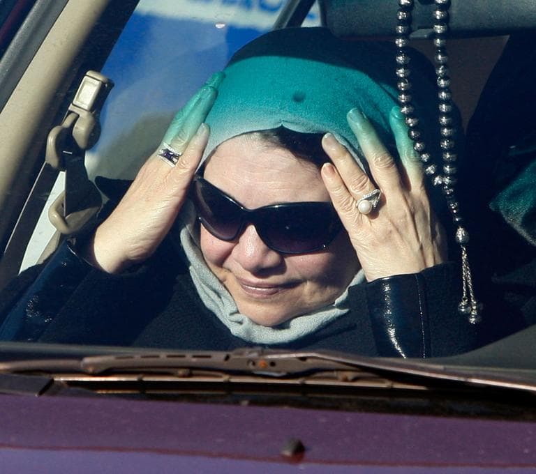 Souad Mehanna, mother of Tarek Mehanna, departs federal court in Boston Tuesday after Tarek was convicted on terror charges. (AP)