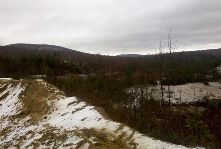 MGM's proposed casino location in Brimfield, Thursday (Lynn Jolicoeur for WBUR)