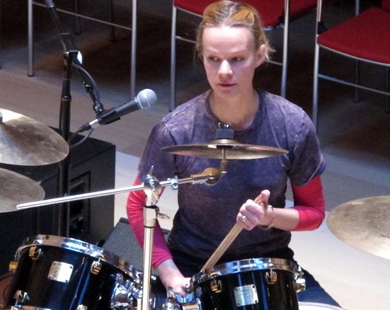 Morton is also in an all-female experimental noise band, Muscles Of Joy. (Andrea Shea/WBUR)