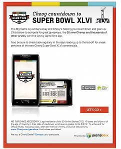 Chevrolet's Super Bowl marketing co-branded for its dealerships.