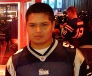 Justin Shotgunn of Wolfeboro, N.H., in Indianapolis for Super Bowl XLVI (Courtesy Justin Shotgunn)