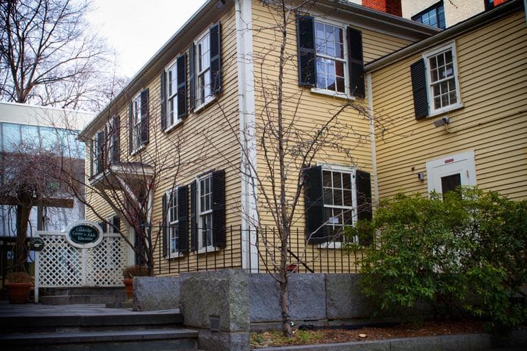 Exterior shot of Walker's house, now home to the Cambridge Center for Adult Education. (Jesse Costa/WBUR)