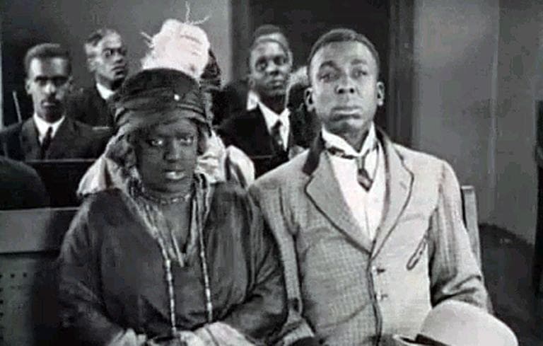 A scene from Oscar Micheaux's 1925 silent film, "Body and Soul."