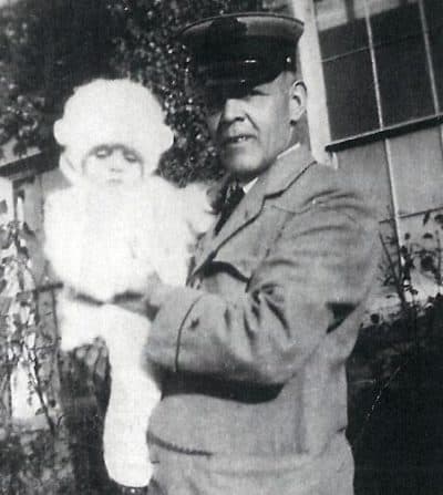 Frederick Walker, a Cambridge postman, was Mary Walker's grandson. Here he is with his great-nephew in this undated photo. (Courtesy Clare Dube Kenney)