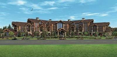 An artist's rendering of the proposed Wynn casino in Foxborough (Courtesy)
