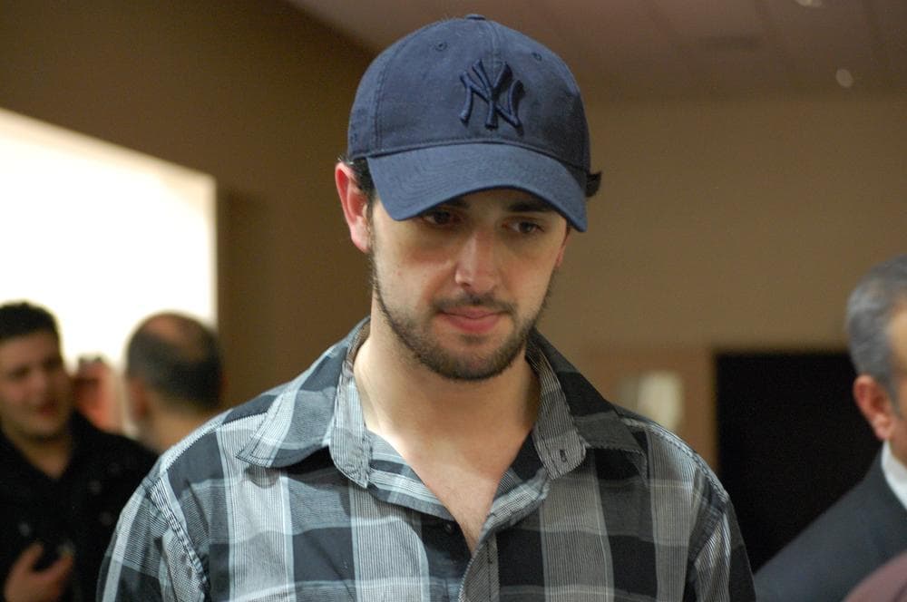 Syrian activist Danny Abdul Dayem, after speaking at the Islamic Society of Boston Cultural Center in Boston. (Jill Ryan/Here & Now)