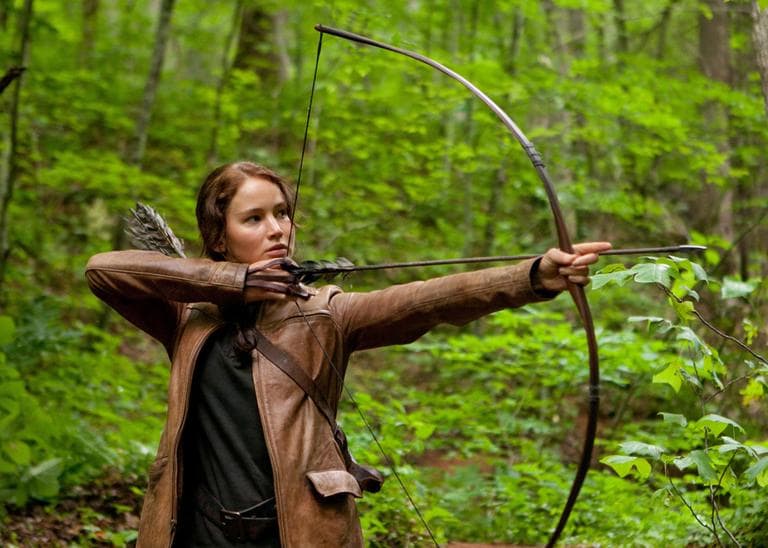 In this image released by Lionsgate, Jennifer Lawrence portrays Katniss Everdeen in a scene from "The Hunger Games," set for release on March 23, 2012.  (AP)