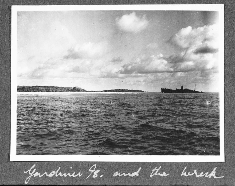 This image provided by The International Group for Historic Aircraft Recovery and displayed at a U.S. State Department news conference on Tuesday, March 20, 2012, may provide a new clue in one of the 20th century's most enduring mysteries and could soon help uncover the fate of American aviator Amelia Earhart, who went missing without a trace over the South Pacific 75 years ago, investigators said. Enhanced analysis of a photograph taken just months after Earhart's Lockheed Electra plane vanished shows what experts think may be the landing gear of the aircraft, the small black object on the left side of the image, protruding from the waters off the remote island of Nikumaroro, in what is now the Pacific nation of Kiribati. Armed with that analysis by the State Department, historians, scientists and salvagers from The International Group for Historic Aircraft Recovery, are returning to the island in July 2012 in the hope of finding the wreckage of Earhart's plane and perhaps even the remains of the pilot and her navigator Fred Noonan. (AP)