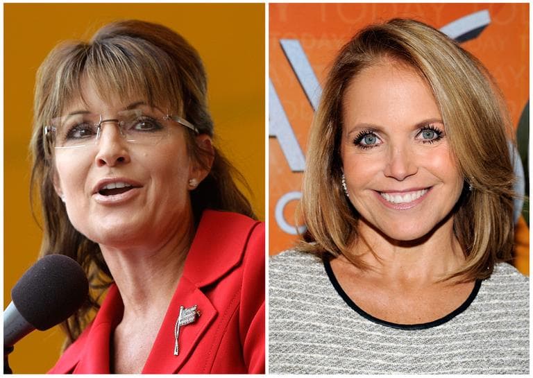 NBC's Today show brought Sarah Palin, left, on board as a co-host _ for one morning, Tuesday. The booking is clearly an attempt to blunt the impact of Today; alumna Katie Couric's weeklong return to morning TV as a guest host on ABC's Good Morning America. (AP )