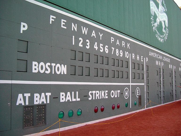 WBUR's Gary Waleik does not condone going after a Green Monster souvenir. ((Alex)/Flickr)