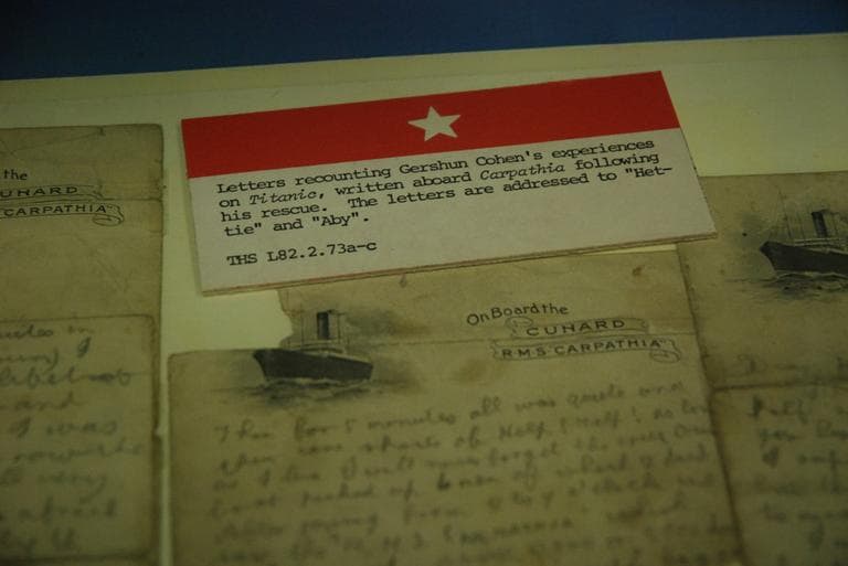 Gus "The Cat" Cohen's letters from on board the Titanic rescue ship the Carpathia. (Titanic Historical Society)
