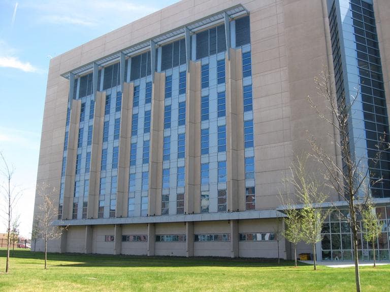  The Boston University National Emerging Infectious Diseases Laboratories (NEIDL) on Albany Street. (Lynn Jolicoeur for WBUR)