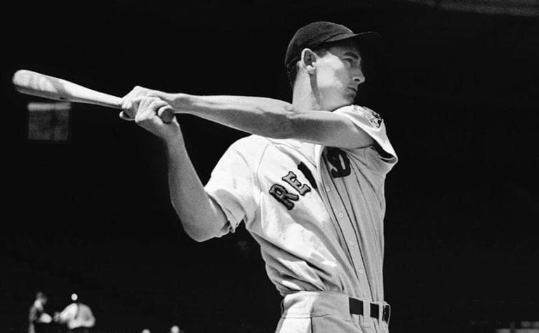 Tony Gwynn helps Hall of Famer Ted Williams throw the ceremonial first pitch, Tuesday, July 13, 1999 at the start of the All Star Game at Fenway Park. (AP)
