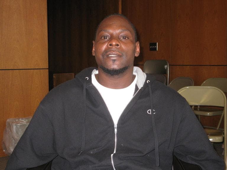 Keo Collins talks about the Springfield mental health court. (Deborah Becker/WBUR)