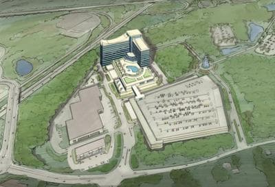 An artist's rendering of the proposed Mashpee Wampanoag casino in Taunton (Courtesy)