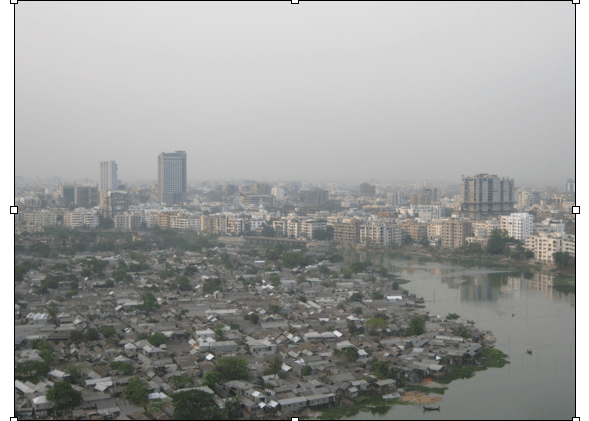 Korail slum sits alongside Gulshan Lake. Its 30,000 residents are threatened by eviction (April 5). Photo by Ishtiaque Hussain