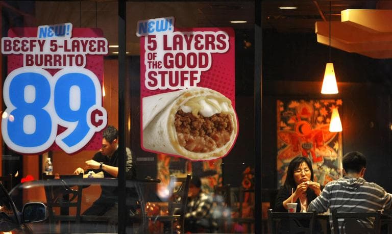 Diners eat at a Taco Bell in San Jose, California. (AP)