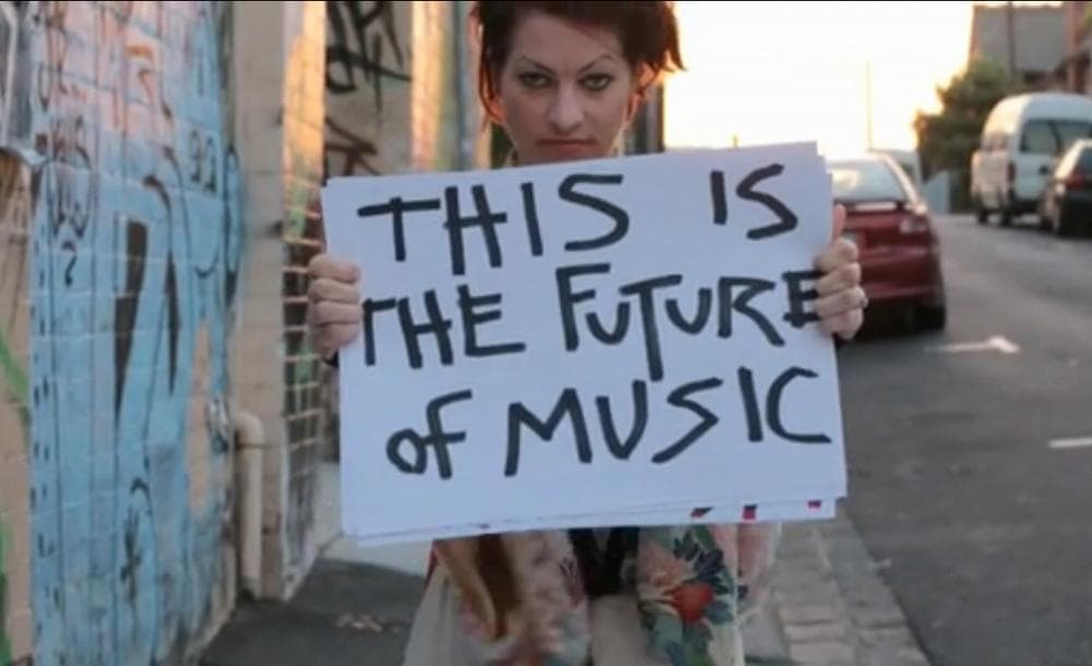 A screenshot of Amanda Palmer's pitch video from Kickstarter. (Kickstarter.com) 