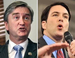 Rep. John Tierney, left, and Richard Tisei, both in 2010 file photos (AP)