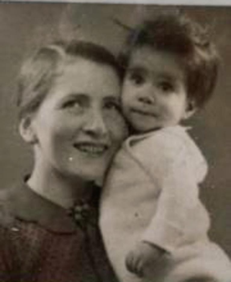 Anne Riesenfeld's "Omi," Frieda Riesenfeld with Anne's dad, Jim, in Amsterdam 1939. (Courtesy Riesenfeld family)